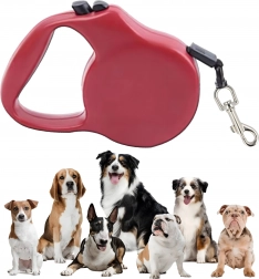 Automatische selbstaufrollende Leine für Hunde und Katzen 5 m mit Blockierung – rosa