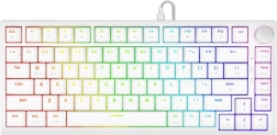 Magnetic gaming keyboard astral white with outemu white jade switches and rgb