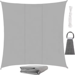 Gardlov square sun shade sail 3.6 × 3.6 m, grey