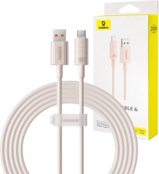 Snel oplaadkabel Baseus USB-C Habitat Series 2 m roze