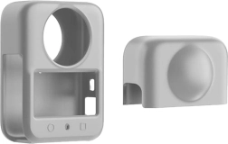 Coque en silicone avec cache-objectif pour dji osmo 360 (gris) puluz