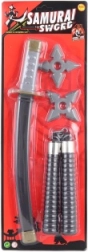 Ninja battle set for kids – samurai sword, throwing stars and nunchucks