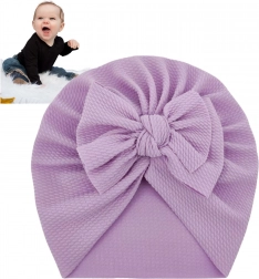 Children's turban with bow – purple
