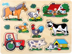 Small Foot Inserting Puzzle Farm