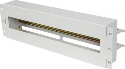 19-Zoll-Spannungsverteilerschrank 3U mit DIN-Schiene TS-35 grau