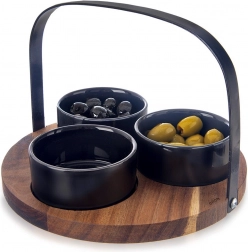 Keramik-Schälchen für Vorspeisen BLACK 130 ml, Set 4-tlg.