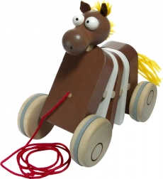 Wooden Pull-Along Clacking Horse