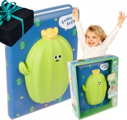 Notizbuch mit Squishy-Kaktus, Hardcover, 127 × 175 mm, 128 Blatt
