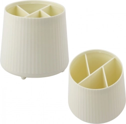 Multifunktionaler Organizer für Kosmetik und Bürobedarf beige