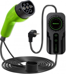 Mobile EV charger with regulation 2-in-1 Type 2 | Schuko | 3.5 kW | 230 V | LCD | portable | wallbox | 5 m