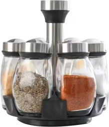 Da304 ensemble de 6 pots à épices rotatifs