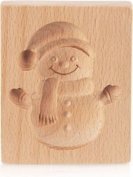Wooden cookie mold Snowman 11 × 9.5 cm