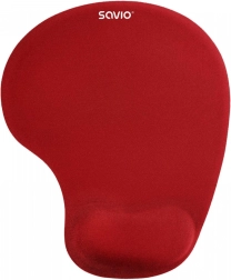 SAVIO Gel Ergonomic Mouse Pad with Wrist Rest – Red