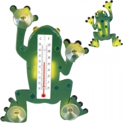 Outdoor window thermometer with suction cups, frog 23.5 cm