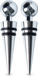 Steel wine stoppers 9 cm – set of 2