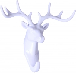 Sticker wall hook from antlers - white