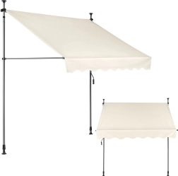 Store de balcon à hauteur réglable, imperméable avec manivelle Beige MultiGarden