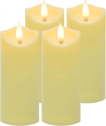 LED-Kerzen für Laternen 12,5 × 5 cm, Set 4 Stk. RUHHY