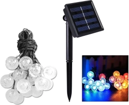 Guirlande solaire de jardin 20 LED RVB