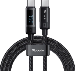 MCDODO USB‑C to USB‑C cable with display, 60 W, 1.2 m, black