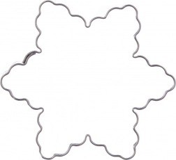 Stainless steel fluted star cookie cutter 6 cm