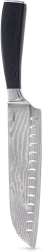 Santoku kitchen knife from Damascus steel 31 cm