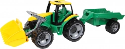 Plastic tractor with loader and trailer 90 cm