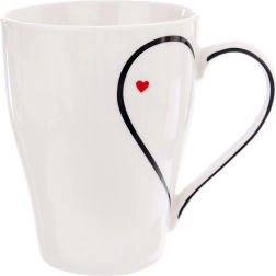 Porcelain mug with heart 380 ml