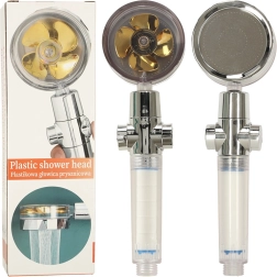 Duschkopf mit goldener Turbine