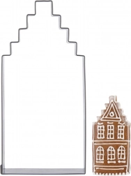 Stainless steel house-shaped cookie cutter 12 cm