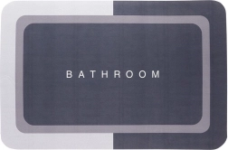 Rutschfeste Badematte 59 × 39 cm, grau