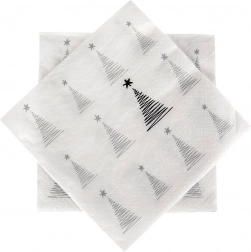 Papier-Servietten Weihnachtsbaum 33 × 33 cm, 3-lagig, 20 Stk.