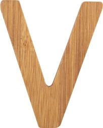 bamboo letter v small foot