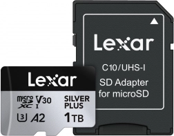Lexar microSDXC 1 To Silver Plus A2 U3 V30 (205/150 Mo/s)