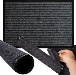 Gummierte Eingangsmatte 60 × 90 cm – grau, rutschfest