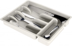Besteckeinsatz für Schublade grau 36 × 25,5 cm