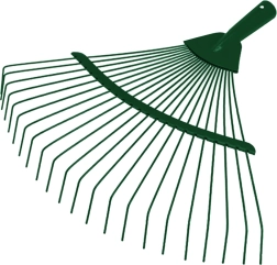 Garten-Fächerrechen für Laub 36 cm, Metall ohne Stiel