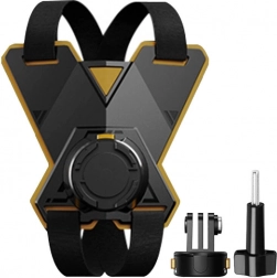 PULUZ magnetic motorcycle helmet mount for action cameras (including ACE PRO 2, OSMO ACTION 5 PRO)