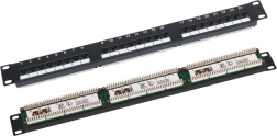 Patchpanel UTP cat. 6, 19" 1U, 24× RJ45, LSA