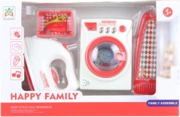 Happy Family Kids’ Laundry Set – Washing Machine, Iron, and Ironing Board