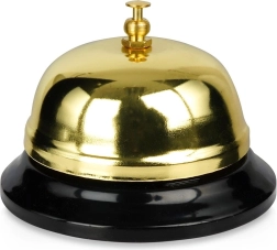 Golden Desk Bell 8.5 × 6 cm