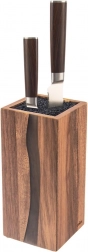 Holz-Messerblock River aus Akazienholz mit universeller Faser-Einlage