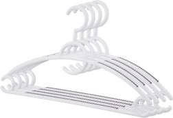 White rotating non-slip clothes hangers, set of 4 pcs