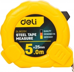 Mètre ruban Deli 5 m/25 mm jaune