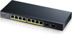 Zyxel GS1100-10HP 120W PoE gigabit-switch met optische uplink-poorten