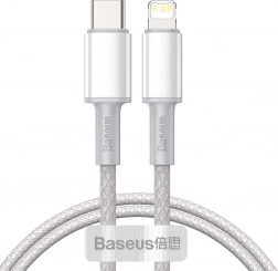 Baseus braided cable USB‑C to Lightning 20W PD, 1 m, white