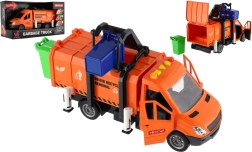 Vuilniswagen met licht, geluid en vuilnisbak, 30 cm