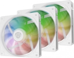 ensemble de trois ventilateurs Genesis Oxal 120 ARGB blanc