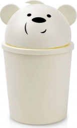 Mülleimer mit Bär 1,5 l, cremefarben