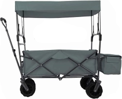 Großer faltbarer Garten- und Strandwagen mit Kuppel und XL-Rädern